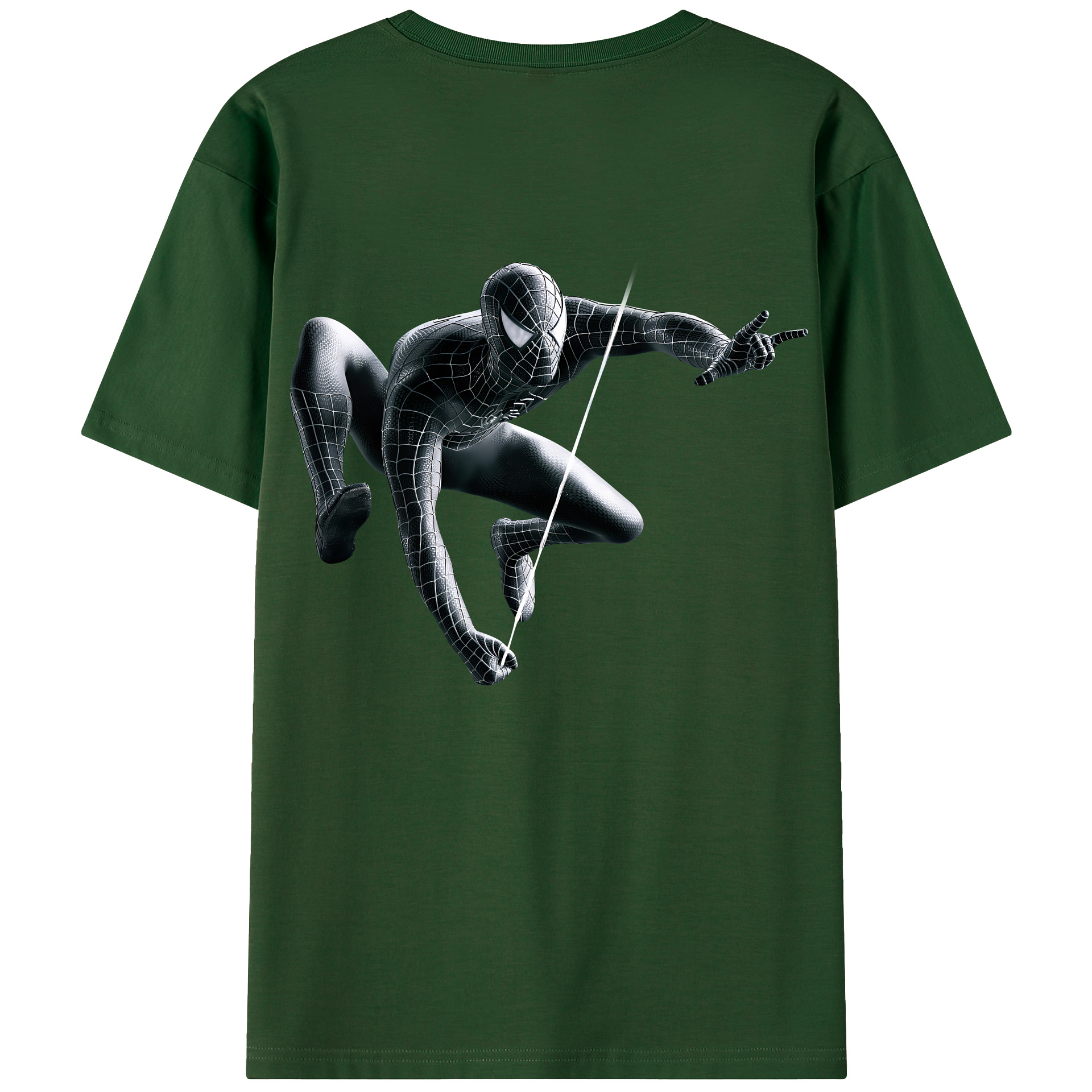（画像用） Spider Man スパイダーマン 綿100％半袖Tシャツ（背面プリント）